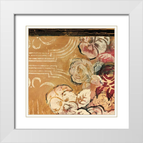 Cranberries and Creme I White Modern Wood Framed Art Print with Double Matting by Fields, Laurie