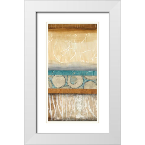 Blowing Bubbles II White Modern Wood Framed Art Print with Double Matting by Fields, Laurie
