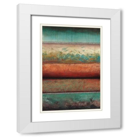 Excitement White Modern Wood Framed Art Print with Double Matting by Fields, Laurie