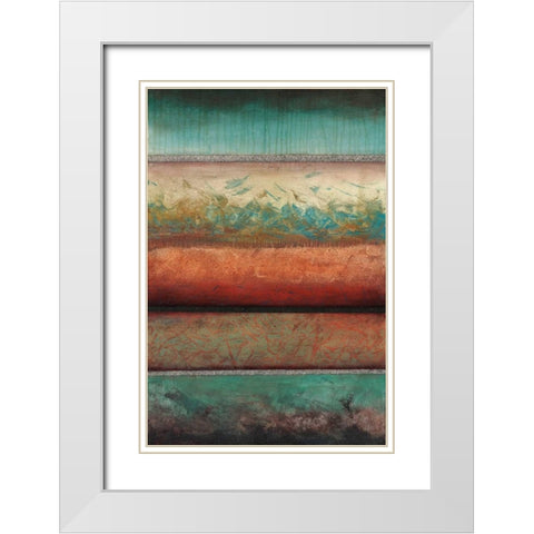 Excitement White Modern Wood Framed Art Print with Double Matting by Fields, Laurie