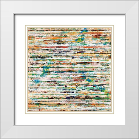 Rockweave White Modern Wood Framed Art Print with Double Matting by Gutierrez, Hilario