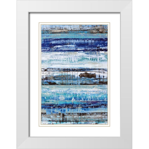 Cloud Rush White Modern Wood Framed Art Print with Double Matting by Gutierrez, Hilario