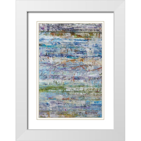 Windsound White Modern Wood Framed Art Print with Double Matting by Gutierrez, Hilario