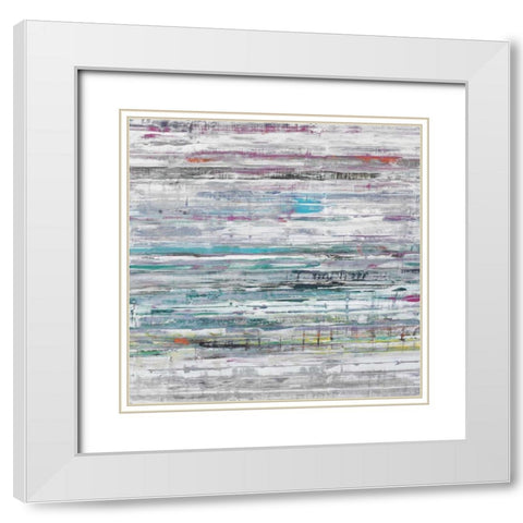 Land Drift White Modern Wood Framed Art Print with Double Matting by Gutierrez, Hilario