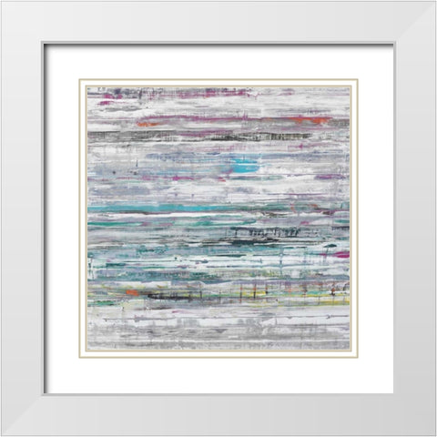 Land Drift White Modern Wood Framed Art Print with Double Matting by Gutierrez, Hilario