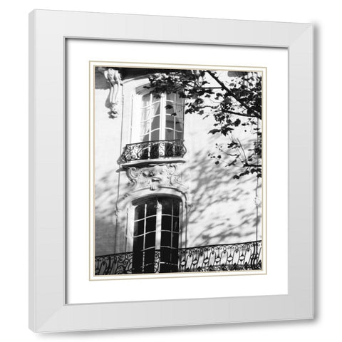 Autumn Shadows I White Modern Wood Framed Art Print with Double Matting by Gomis, J.