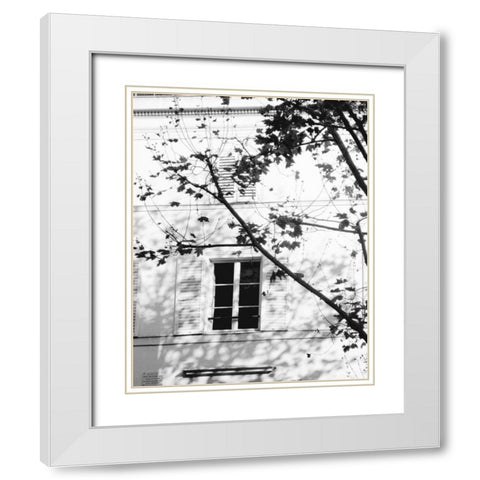 Autumn Shadows II White Modern Wood Framed Art Print with Double Matting by Gomis, J.
