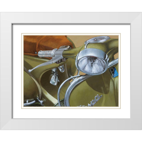 Close Up Khaki White Modern Wood Framed Art Print with Double Matting by Garigliano, Miguel