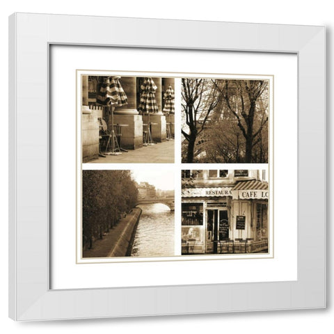 Parisien Moments White Modern Wood Framed Art Print with Double Matting by Gilboa, Marina Drasnin
