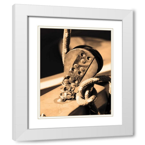 The Drasnin Nautical Series III White Modern Wood Framed Art Print with Double Matting by Gilboa, Marina Drasnin
