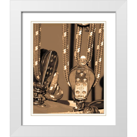 The Drasnin Nautical Series IV White Modern Wood Framed Art Print with Double Matting by Gilboa, Marina Drasnin