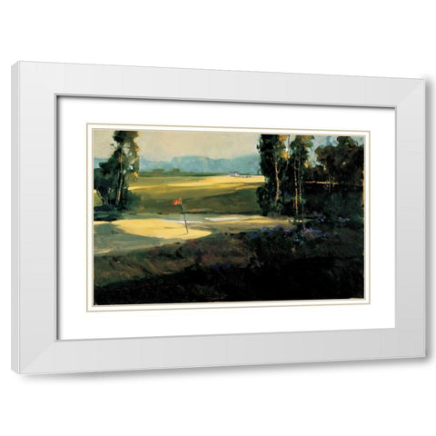 The 1st Tee White Modern Wood Framed Art Print with Double Matting by Goerschner, Ted