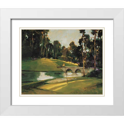 The 9th Tee White Modern Wood Framed Art Print with Double Matting by Goerschner, Ted