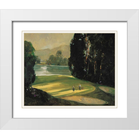 Putt for Par White Modern Wood Framed Art Print with Double Matting by Goerschner, Ted