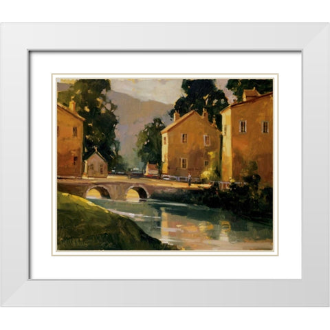 English Morning White Modern Wood Framed Art Print with Double Matting by Goerschner, Ted