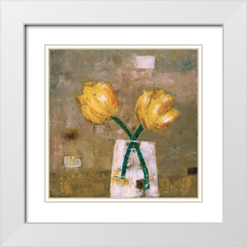 High Tea White Modern Wood Framed Art Print with Double Matting by Gojanovic, Zivana