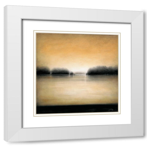 Landscape I White Modern Wood Framed Art Print with Double Matting by Hess, Gretchen