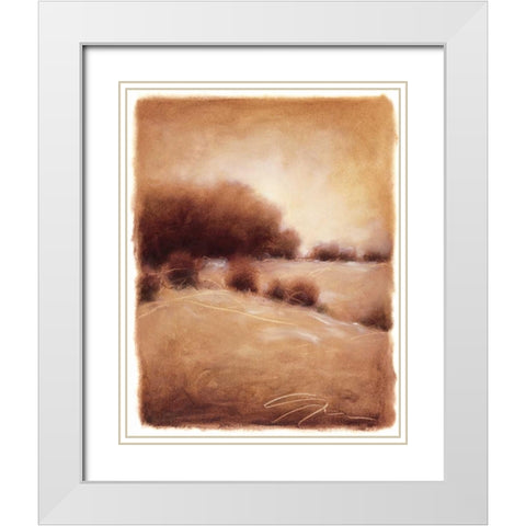Hill Side IV White Modern Wood Framed Art Print with Double Matting by Hess, Gretchen