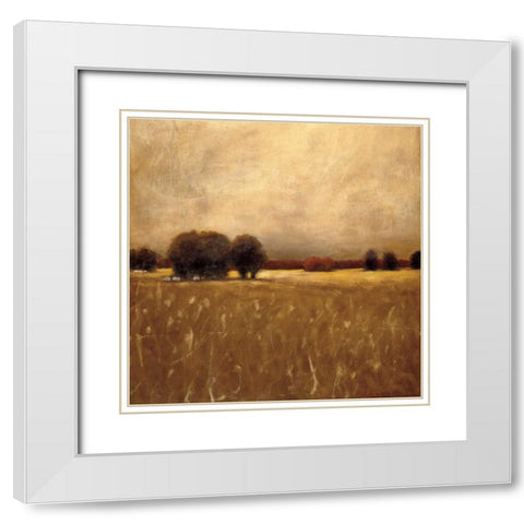 Ridge Field White Modern Wood Framed Art Print with Double Matting by Hess, Gretchen