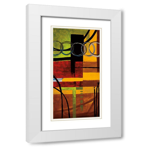Homespun White Modern Wood Framed Art Print with Double Matting by Hager, Geoff