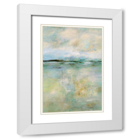 Thoughtful White Modern Wood Framed Art Print with Double Matting by Hickman, G.A.
