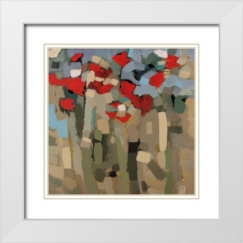 Splash of Delight I White Modern Wood Framed Art Print with Double Matting by Harwood, Jennifer
