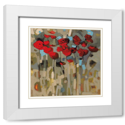 Splash of Delight II White Modern Wood Framed Art Print with Double Matting by Harwood, Jennifer