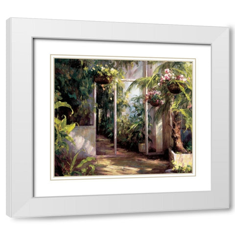 Atriums First Light I White Modern Wood Framed Art Print with Double Matting by Hali