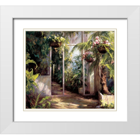 Atriums First Light I White Modern Wood Framed Art Print with Double Matting by Hali