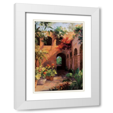 Camino Hermoso II White Modern Wood Framed Art Print with Double Matting by Hali