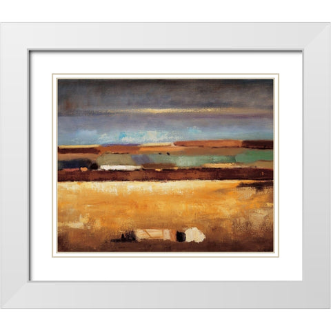 Nightfall White Modern Wood Framed Art Print with Double Matting by Izquierdo, Santiago