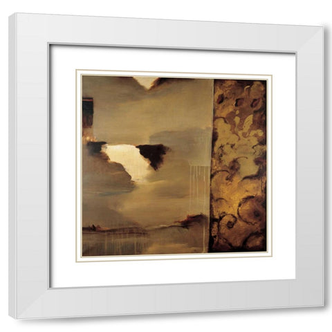 Cascade White Modern Wood Framed Art Print with Double Matting by Jully, Denis