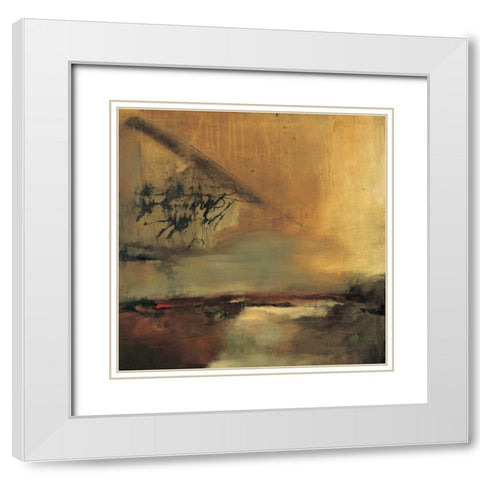 Remember White Modern Wood Framed Art Print with Double Matting by Jully, Denis
