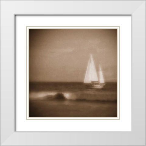 Fair Winds I White Modern Wood Framed Art Print with Double Matting by Jacks, Heather