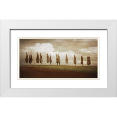 Before the Valley White Modern Wood Framed Art Print with Double Matting by Jacks, Heather