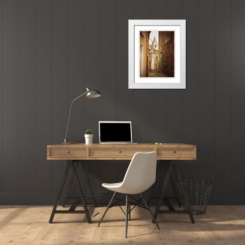 Forza DArgo Alleyway I White Modern Wood Framed Art Print with Double Matting by Jacks, Heather