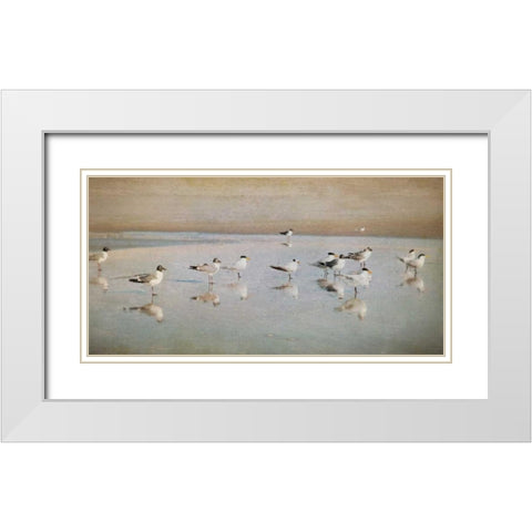 Coastal Reflections White Modern Wood Framed Art Print with Double Matting by Jacks, Heather