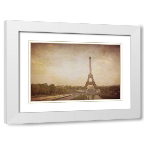 Tour de Eiffel White Modern Wood Framed Art Print with Double Matting by Jacks, Heather