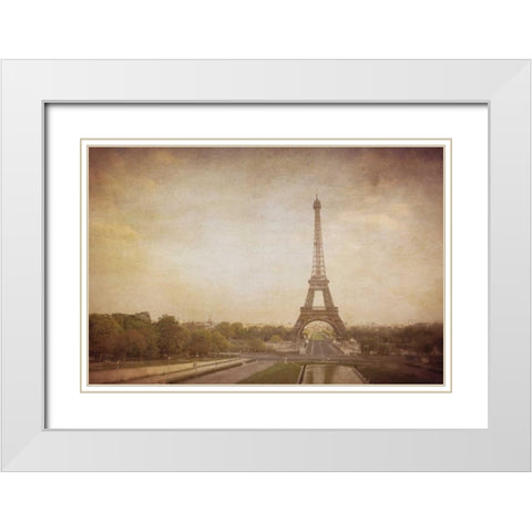 Tour de Eiffel White Modern Wood Framed Art Print with Double Matting by Jacks, Heather