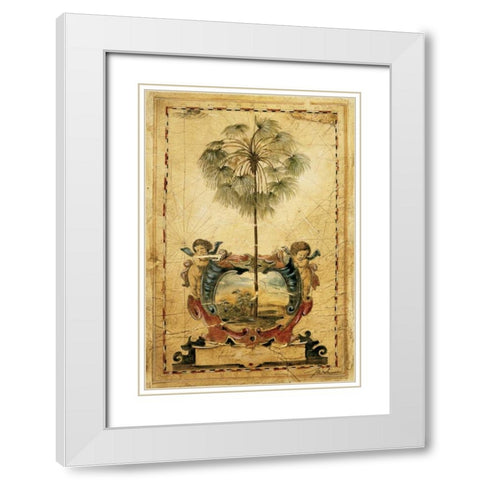 Paradise Palm White Modern Wood Framed Art Print with Double Matting by Jardine, Liz
