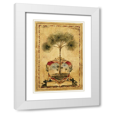 Sunrise Palm White Modern Wood Framed Art Print with Double Matting by Jardine, Liz