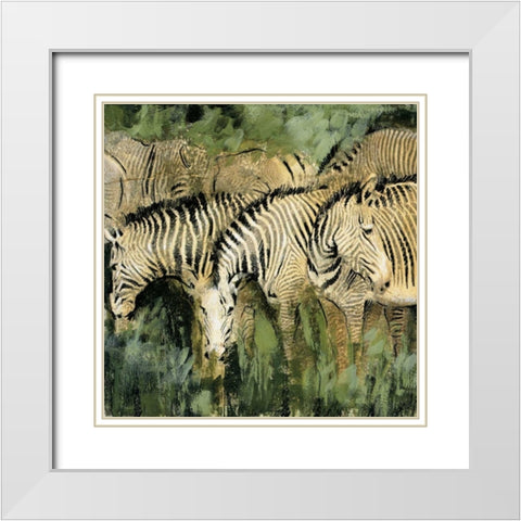 Heart of the Jungle I White Modern Wood Framed Art Print with Double Matting by Jardine, Liz