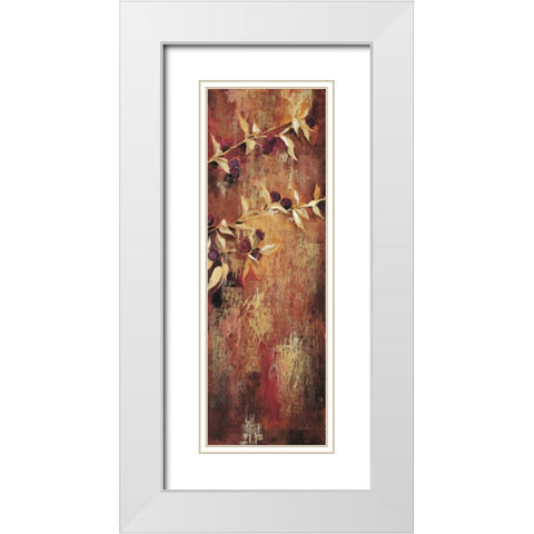 Sienna Berries II White Modern Wood Framed Art Print with Double Matting by Jardine, Liz