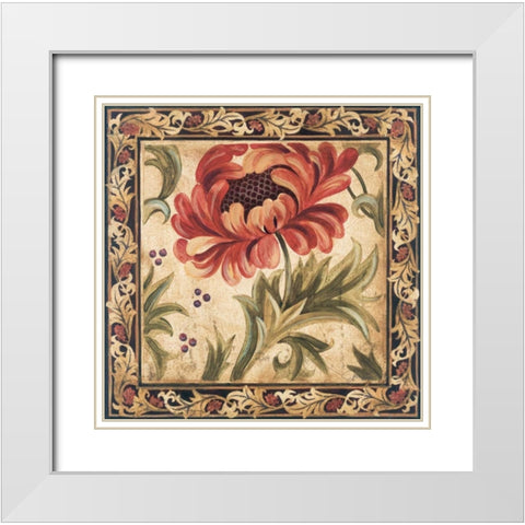 Floral Daydream II White Modern Wood Framed Art Print with Double Matting by Jardine, Liz