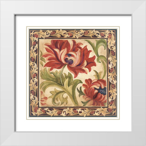 Floral Daydream IV White Modern Wood Framed Art Print with Double Matting by Jardine, Liz