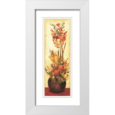 Zen Beauties I White Modern Wood Framed Art Print with Double Matting by Jardine, Liz