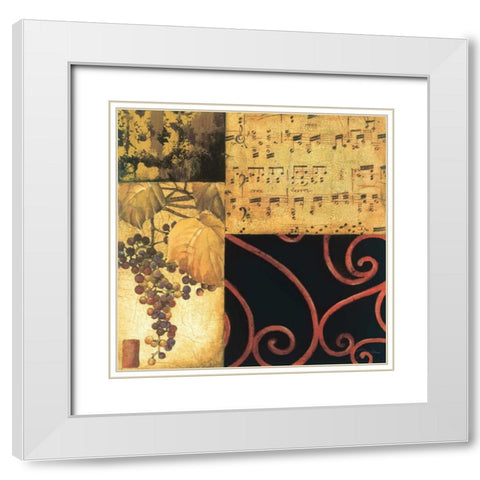 Autumn Waltz I White Modern Wood Framed Art Print with Double Matting by Jardine, Liz