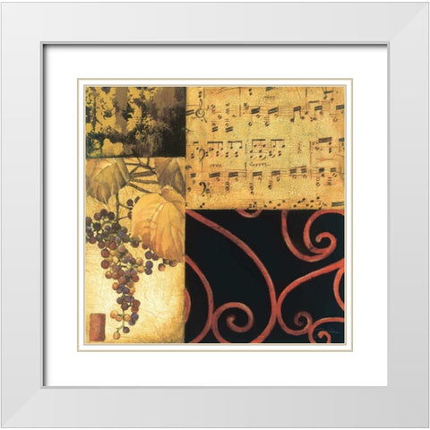 Autumn Waltz I White Modern Wood Framed Art Print with Double Matting by Jardine, Liz