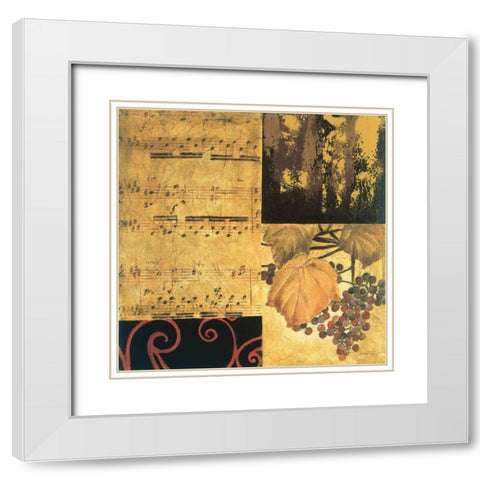 Autumn Waltz II White Modern Wood Framed Art Print with Double Matting by Jardine, Liz