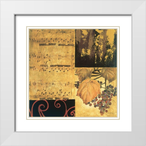 Autumn Waltz II White Modern Wood Framed Art Print with Double Matting by Jardine, Liz